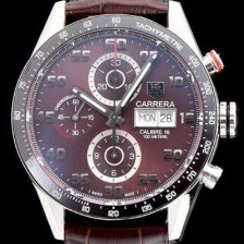 홍콩명품 [태그호이어] 남성용 TOP Grade Quality 까레라 크로노그래프 오토매틱 타키메터 브라운다이얼 TAG0105  