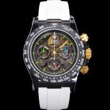 홍콩명품 [로렉스]남성용 데이토나 카본 베젤 40mm 크로노그래프 오토매틱 Cal.4130 무브먼트 스켈레톤 다이얼 rol5373  