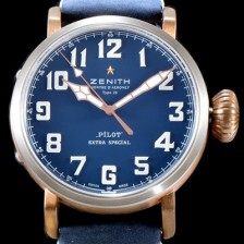 홍콩명품 [제니스] 남성용 파일럿 타입20 29.2430.679/57.C808 엑스트라 스페셜!! 고급스러운 18K 로즈골드 케이스 콤비 네이비 다이얼 오토매틱 무브먼트 ZEN4230  