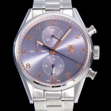 홍콩명품 [태그호이어] 남성용 까레라 칼리버 1887 크로노그래프 그레이 다이얼 7750 오토매틱 TAG4220  