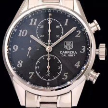 홍콩명품 [태그호이어] 남성용 까레라 1887 오토매틱 크로노 그래프 블랙 다이얼 TAG0220  