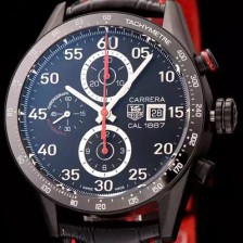 홍콩명품 [태그호이어] 남성용 까레라 칼리버 1887 세라믹 베젤 블랙 다이얼 TAG4205  