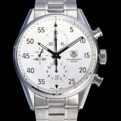 홍콩명품 [태그호이어] 남성용 까레라 칼리버 1887 크로노 화이트 다이얼 TAG4215  