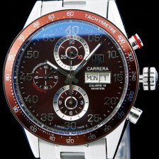 홍콩명품 [태그호이어] 남성용 까레라 칼리버 16 크로노그래프 오토매틱 브라운 다이얼 TAG4205  