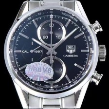 홍콩명품 [태그호이어] 남성용 까레라 칼리버 1887 크로노그래프 블랙 다이얼 7750 오토매틱 TAG0403  