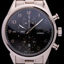 홍콩명품 [태그호이어] 남성용 까레라 칼리버 1887 크로노그래프 블랙 다이얼 7750 오토매틱 TAG4202  