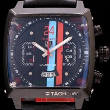 홍콩명품 [태그호이어] 남성용 뉴 모나코 컨셉트 24 크로노그래프 블랙다이얼 쿼츠 무브먼트 TAG0201  