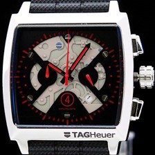 홍콩명품 [태그호이어] 남성용 모나코 스위스 쿼츠 블랙 다이얼 44mm TAG4212  