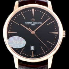 홍콩명품 [바쉐론콘스탄틴] 남성용 패트리모니 85180/000R-9166 셀프 와인딩 드레스 워치!! 18K 로즈골드 케이스 블랙 다이얼 오토매틱 무브먼트 VAC0210  