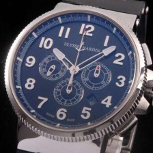 홍콩명품 [율리스나르당] 마린크로노그래프 44mm 아라비안 마크 블랙 다이얼 ULY42010  