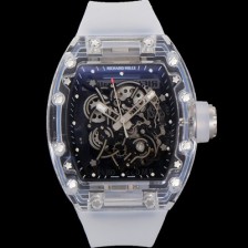 홍콩명품 [리차드밀러] 남성용 RM055 수동/기계식 무브먼트 50mm 우레탄줄 스캘래톤 블랙 다이얼 ric0227  