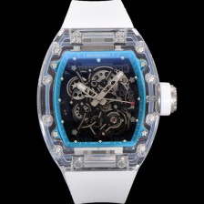 홍콩명품 [리차드밀러] 남성용 RM055 수동/기계식 무브먼트 50mm 우레탄줄 스캘래톤 블랙 다이얼 ric0228  