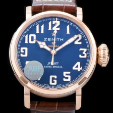 홍콩명품 [제니스] 남성용 파일럿 타입20 18.2430.679/27.C721 코이바 스페셜!! 고급스러운 18K 로즈골드 케이스 네이비 다이얼 오토매틱 무브먼트 ZEN4200  