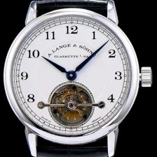 홍콩명품 [아랑게운트죄네] 남성용 Handwerkskunst 화이트 다이얼 투어빌론 무브먼트 LAN4240  