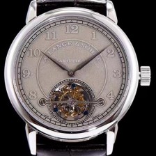 홍콩명품 [아랑게운트죄네] 남성용 Handwerkskunst 그레이 다이얼 투어빌론 무브먼트 LAN4202  