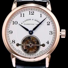 홍콩명품 [아랑게운트죄네] 남성용 Handwerkskunst 화이트 다이얼 투어빌론 무브먼트 LAN4204  