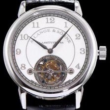 홍콩명품 [아랑게운트죄네] 남성용 Handwerkskunst 화이트 다이얼 투어빌론 무브먼트 LAN4203  