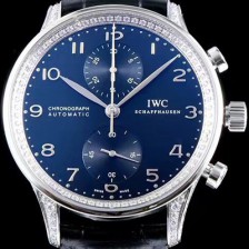홍콩명품 [아이더블유씨] 남성용 포르투기즈 쥬얼버젼 오토메틱 크로노그래프 다이아몬드 블루 다이얼 IWC4200  