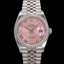 홍콩명품 [로렉스] 남성용 데이저스트 m126284 로마인덱스 36mm 보석/큐빅 오토매틱 Cal.3235 무브먼트 핑크 다이얼 rol5361  