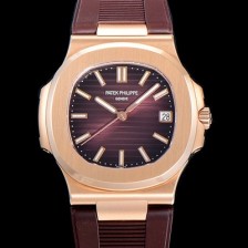 홍콩명품 [파텍필립]남성용 노틸러스 5711/1R-001 러버밴드 Cal.324 S C타입무브 오토매틱 18K 로즈골드 40미리 브라운 다이얼 PAT78455  