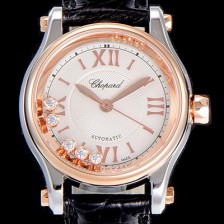 홍콩명품 [쇼파드]여성용 해피스포츠 미니 오토매틱 30미리 레이디스 18K 로즈골드 화이트다이얼 CHO25941  