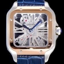 홍콩명품 [까르띠에]남성용  산토스 더 까르띠에 수동/기계식 라지39.8미리 18k 로즈골드  스켈레톤 다이얼 CAR37394  