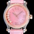 홍콩명품 [쇼파드]여성용 해피스포츠 미니 오토매틱 보석/큐빅 30미리 레이디스 18K 로즈골드 자게 핑크다이얼 CHO58539  