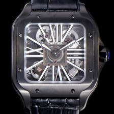 홍콩명품 [까르띠에]남성용  산토스 더 까르띠에 수동/기계식 라지39.8미리 PVD 코팅 스켈레톤 다이얼 CAR64387  