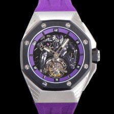 홍콩명품 [오데마피게] 남성용시계 로얄오크 Concept ;블랙팬더 투어빌론 42mm 남성용시계 우레탄줄 스캘래톤 다이얼 aud6962  