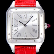 홍콩명품 [까르띠에]남여공용 산토스 두몽트 쿼츠 커플시계 38미리 43미리/38미리 M/S 실버다이얼 CAR78582  