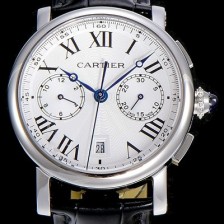 홍콩명품 [까르띠에]남성용 로톤드 더 까르띠에 크로노그래프 40미리 실버다이얼 CAR37855  