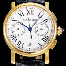 홍콩명품 [까르띠에]남성용 로톤드 더 까르띠에 크로노그래프 금장 40미리 화이트다이얼 CAR43809  