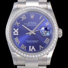 홍콩명품 [로렉스]남성용 데이져스트 오토매틱 3235무브 보석/큐빅 36미리 블루다이얼 ROL44045  