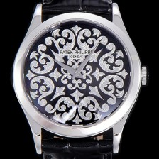 홍콩명품 [파텍필립]남성용 칼라트라바 인그레이빙 38미리 오토매틱 블랙다이얼 PAT45725  