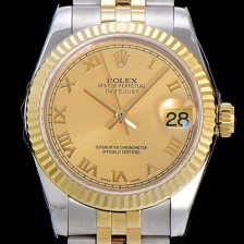 홍콩명품 [로렉스]여성용 데이져스트 로맨 쥬밸리 31미리 레이디 옐루골드 오토매틱 2836-2 골드다이얼 ROL74304  
