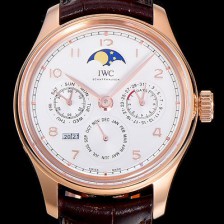홍콩명품 [아이더블유씨]남성용 포르투기즈IW502306  퍼페츄얼 캘린더 18k로즈골드 44미리 오토매틱 화이트다이얼 IWC86507  
