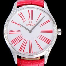 홍콩명품 [오메가]여성용 드빌 스틸 트레저 다이아몬드 36미리 쿼츠 화이트다이얼 OMG67658  