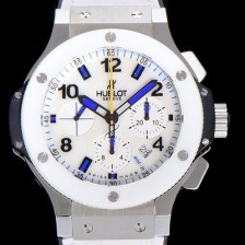 홍콩명품 [휴블렛]남성용 빅뱅 크로노그래프 44미리 세라믹 우레탄 오토매틱 화이트다이얼 HUB39835  