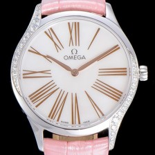 홍콩명품 [오메가]여성용 드빌 스틸 트레저 다이아몬드 36미리 쿼츠 화이트다이얼 OMG33575  