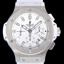 홍콩명품 [휴블렛]남성용 빅뱅 크로노그래프 44미리 우레탄 오토매틱 화이트다이얼 HUB92268  
