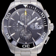 홍콩명품 [태그호이어]남성용 아쿠아레이서 크로노그래프 43미리 쿼츠시계 그레이다이얼 TAG61888  