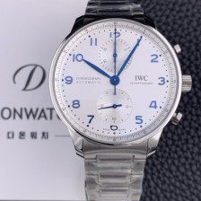 홍콩명품 [아이더블유씨] 남성용시계 베스트 신형 포르투기즈 IW371617 크로노그래프 오토매틱 ETA7750-2 타입 41mm 메탈줄 화이트 다이얼 iwc64681  