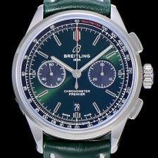 홍콩명품 [브라이틀링]남성용 프리미에르 01 크로노그래프 오토매틱 42mm 그린 다이얼 BRE51348  