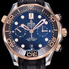 홍콩명품 [오메가]남성용 씨마스터 다이버 300M 마스터 크로노그래프 콤비 로즈골드 44mm 블랙다이얼 OMG69415  