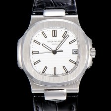 홍콩명품 [파텍필립]남성용 최신! 노틸러스 5711  Cal.324 S C타입무브 오토매틱 40mm 가죽줄 화이트다이얼 PAT38012  