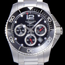 홍콩명품 [론진]남성용 하이드로콘퀘스트 다이버워치 43mm 크로노그래프 기능 블랙다이얼 LAN58555  