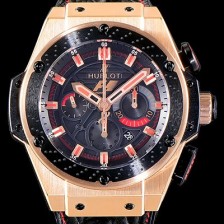홍콩명품 [휴블렛]남성용 빅뱅 킹파워 F1 그레이트브리튼 48mm 오토매틱 18k 로즈골드 블랙다이얼 HUB38371  