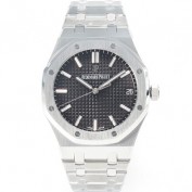 홍콩명품 [오데마피게] 로얄오크 하이엔드 15500ST.OO.1220ST.03 최신형 Cal.4302 셀프와인딩 무브먼트 41MM 그랜드 파피스리 패턴 블랙 다이얼 AUD23840  