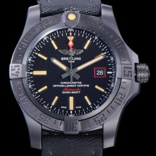 홍콩명품 [브라이틀링] 남성용 어벤져 블랙브라이드 오토매틱 A2836-2 티타늄캐이스소재 나일론/나토천 44미리 블랙다이얼 BRE75659  