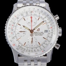 홍콩명품 [브라이틀링] 남성용 네비타이머 크로노그래프 오토매틱 A7750-2 41미리 메탈시계 화이트다이얼 BRE75641  